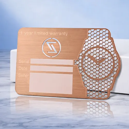 Elite Watch Warranty Metal Cards Elite Watch Warranty Metal Cards