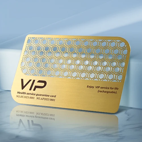 Gold Stainless Steel Business Cards