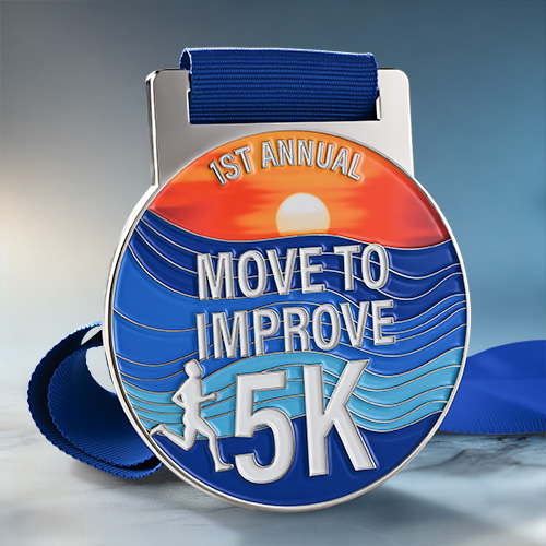 Custom 1st Annual Move to Improve 5K Medal