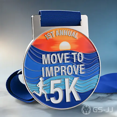Custom 1st Annual Move to Improve 5K Medal Custom 1st Annual Move to Improve 5K Medal