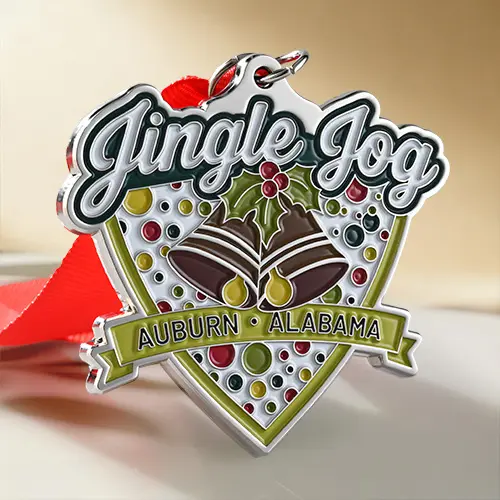 Custom Jingle Jog Auburn Alabama Medal Custom Jingle Jog Auburn Alabama Medal