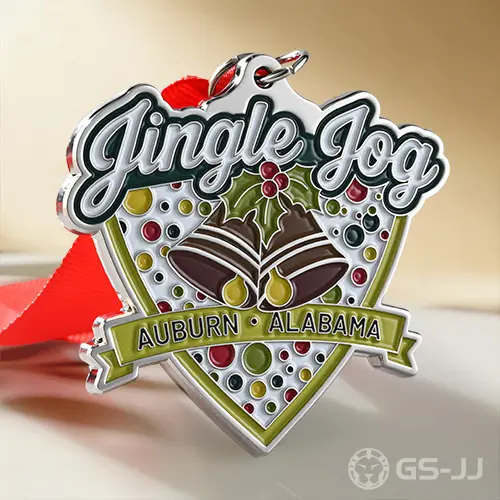 Custom Jingle Jog Auburn Alabama Medal Custom Jingle Jog Auburn Alabama Medal