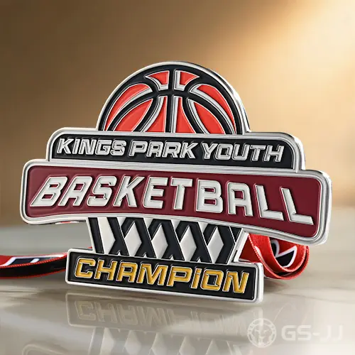 Custom Kings Park Youth Basketball Champion Medal Custom Kings Park Youth Basketball Champion Medal