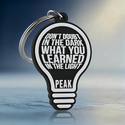 Inspirational Lightbulb Motivational PVC Keychain