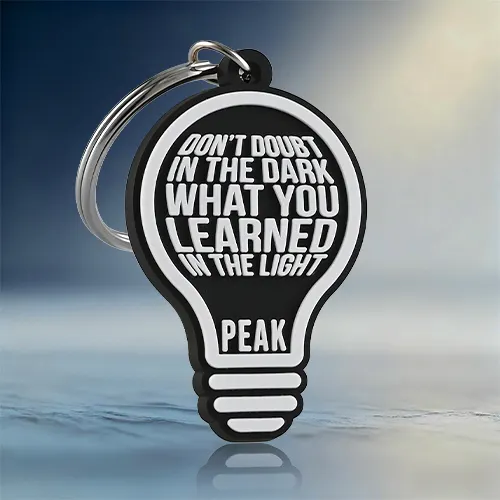Inspirational Lightbulb Motivational PVC Keychain