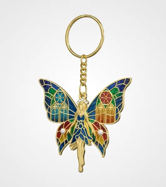 Personalized Gradient Transparent Metal Keychains Personalized Gradient Transparent Metal Keychains