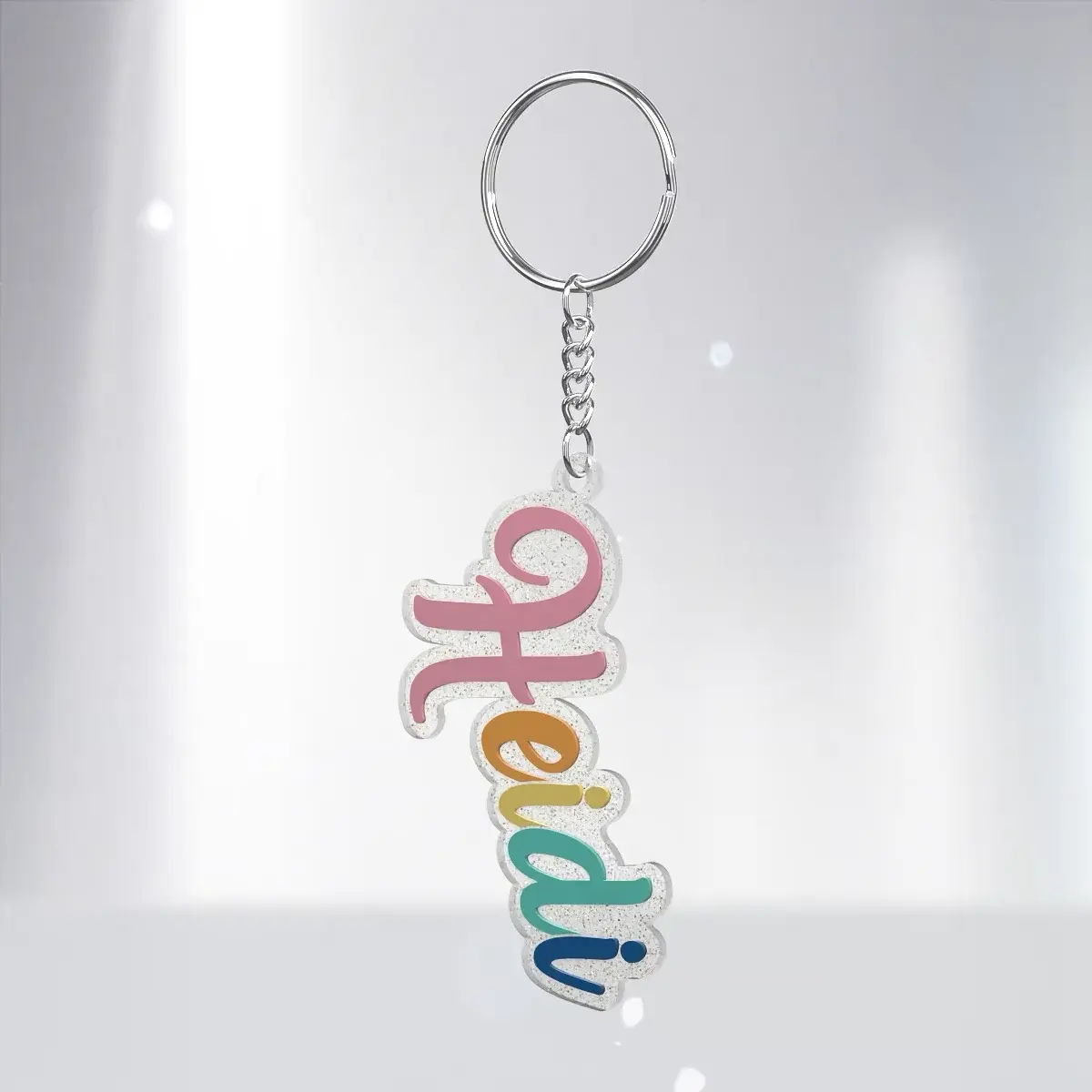Custom Glitter PVC Keychains Custom Glitter PVC Keychains