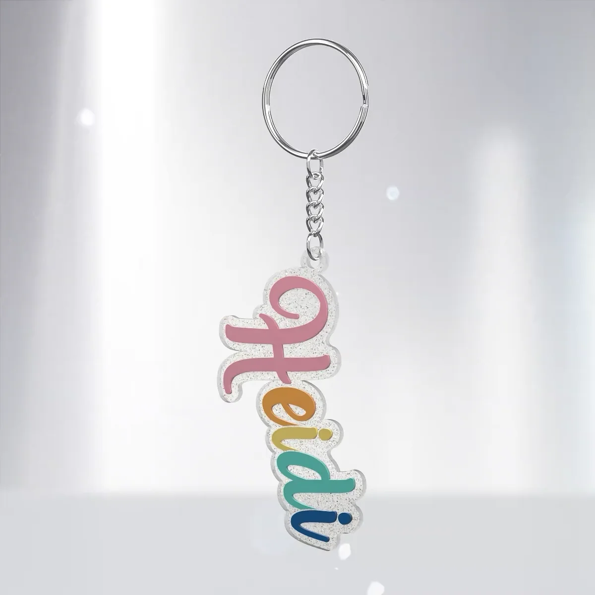 Custom Glitter PVC Keychains