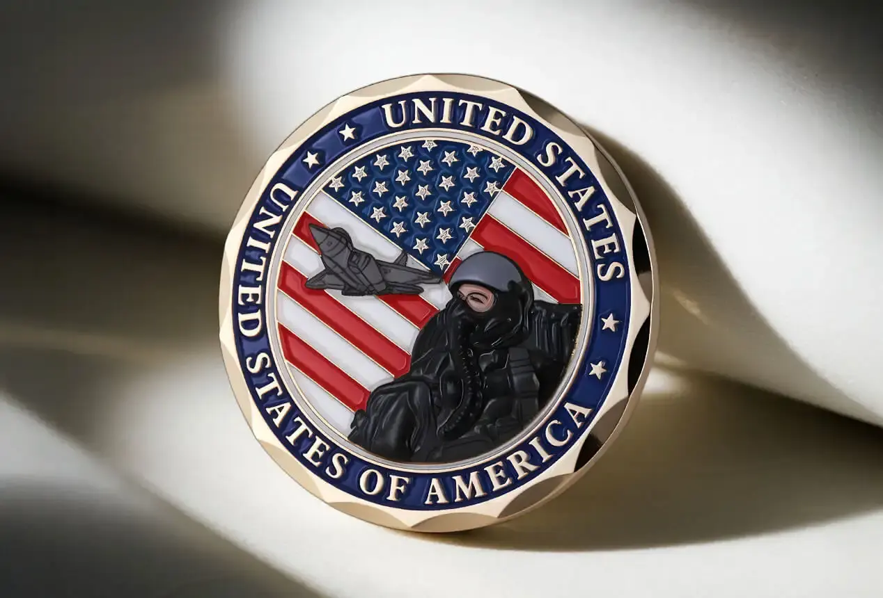 What are Thin Line Challenge Coins?