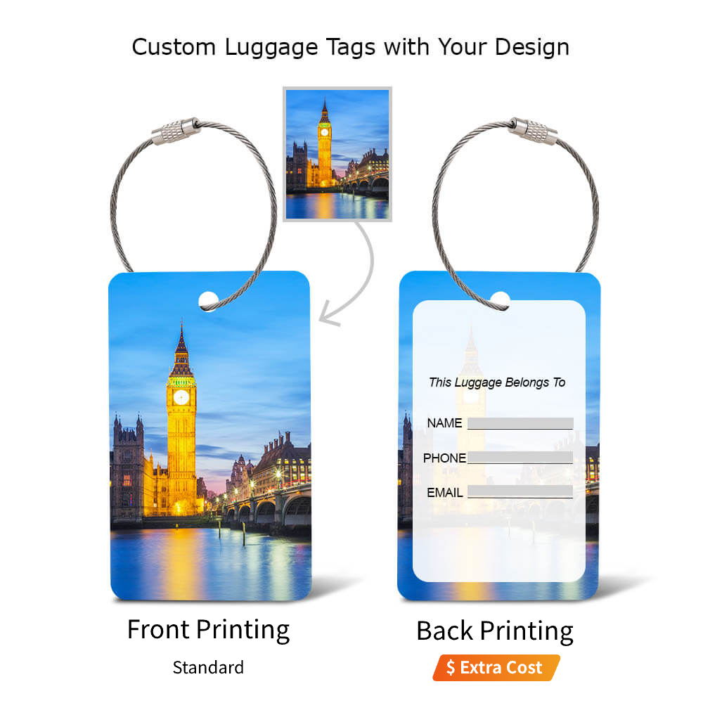 Detail shot of Rigid PVC Luggage Tag