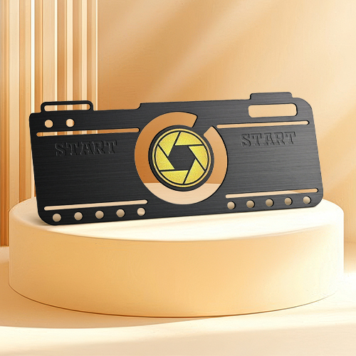 Camera Aperture Metal Business Cards