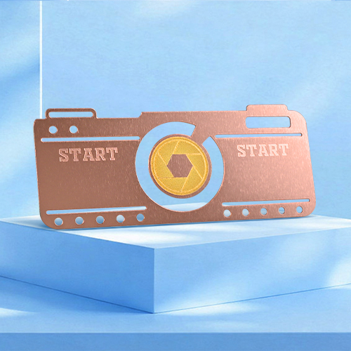 Camera Aperture Metal Business Cards