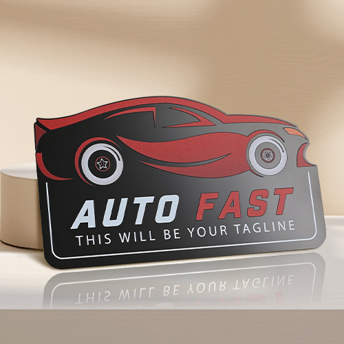 Car Black Metal Business Cards