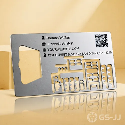 Cityscape Cutout Bottle Opener Business Cards Cityscape Cutout Bottle Opener Business Cards