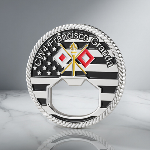 Cyber Defense Bottle Opener Challenge Coins