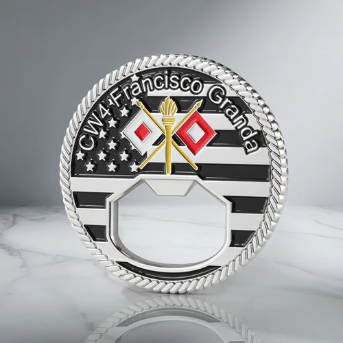 Cyber Defense Bottle Opener Challenge Coins