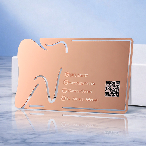 Dental  Rose Gold Metal Card