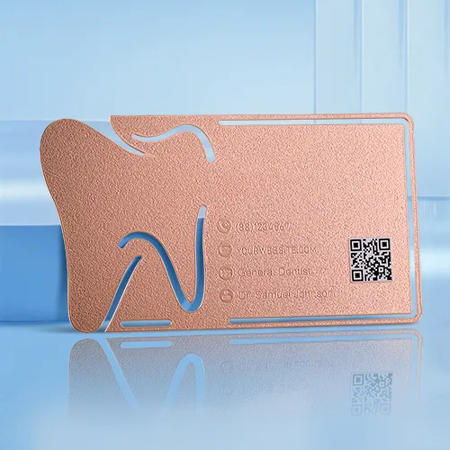 Dental Rose Gold Metal Card Dental Rose Gold Metal Card