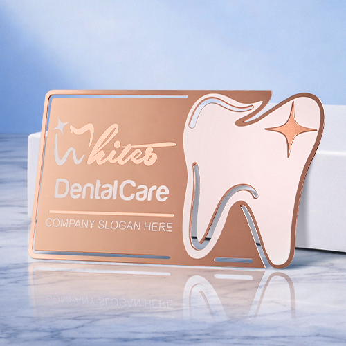 Dental  Rose Gold Metal Card