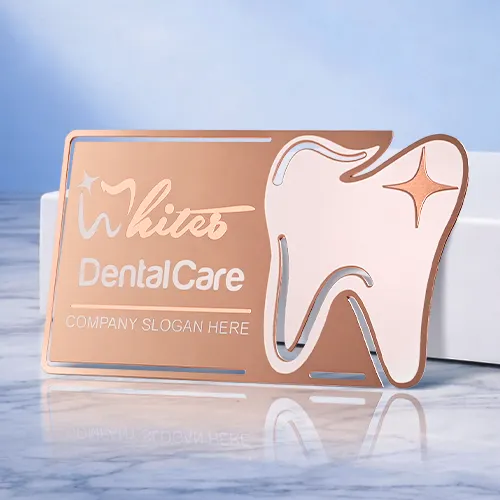 Dental Rose Gold Metal Card Dental Rose Gold Metal Card