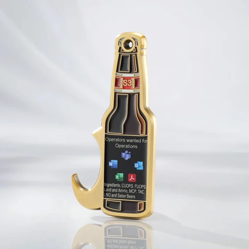 Saber Brew Military Bottle Challenge Opener Coins
