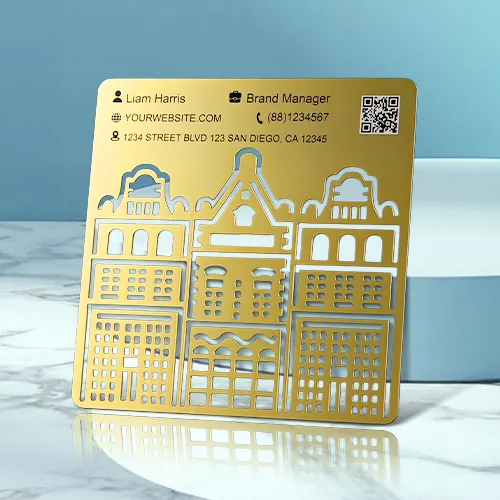 Urban Diorama Cutout Metal Business Cards Urban Diorama Cutout Metal Business Cards