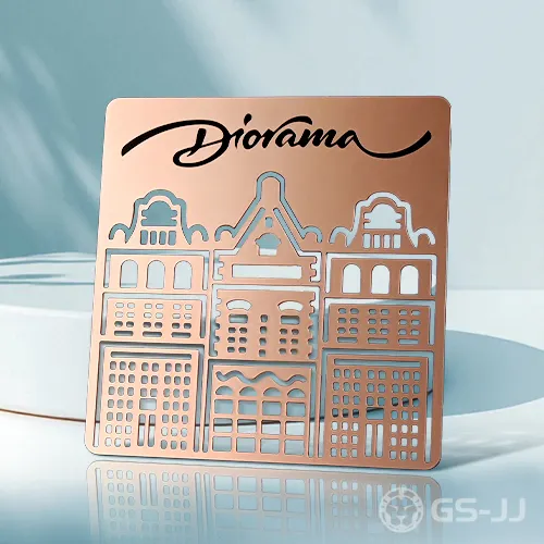 Urban Diorama Cutout Metal Business Cards Urban Diorama Cutout Metal Business Cards
