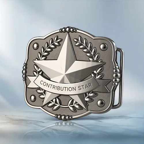 Custom Contribution Star Belt Buckles