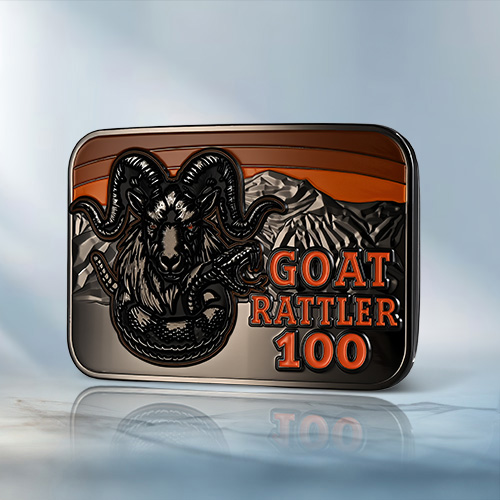 Goat Rattler 100 Custom Belt Buckles