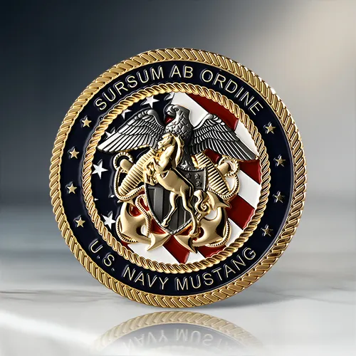 Navy Mustang Challenge Coins