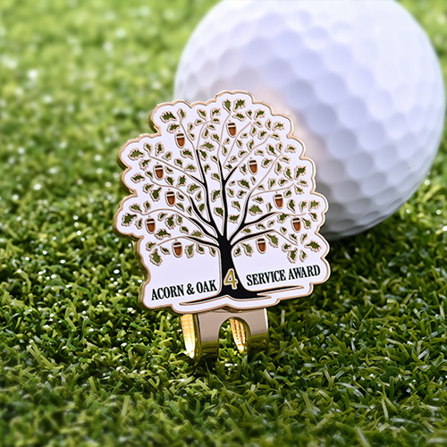 Acorn & Oak 4 Service Award Golf Ball Markers