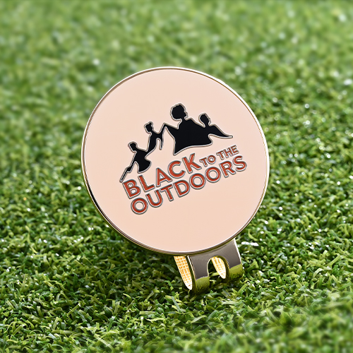 Black to the Outdoors Golf Ball Marker