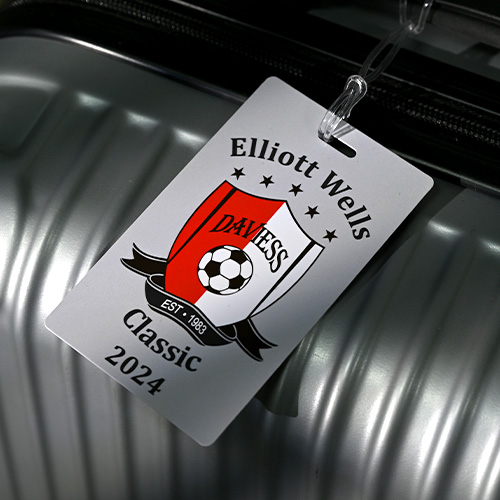 Football themed  Plastic Luggage Tags