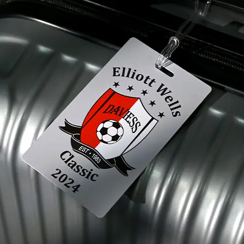 Football themed Plastic Luggage Tags Football themed Plastic Luggage Tags