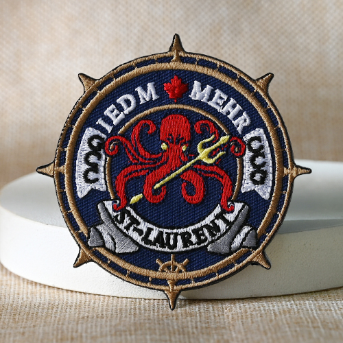 Custom Maple Leaf and Octopus Embroidered Patches