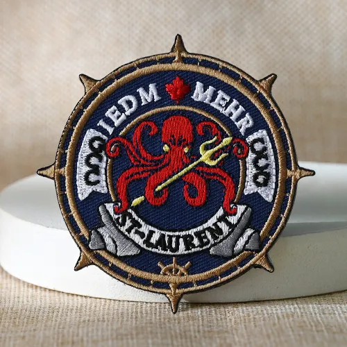 Custom Maple Leaf and Octopus Embroidered Patches Custom Maple Leaf and Octopus Embroidered Patches