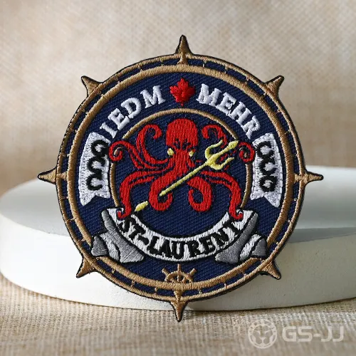 Custom Maple Leaf and Octopus Embroidered Patches Custom Maple Leaf and Octopus Embroidered Patches