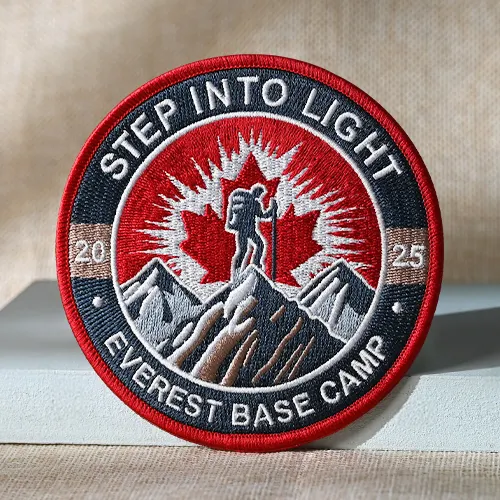 Step Into Light Everest Base Camp Custom Embroidered Patches Step Into Light Everest Base Camp Custom Embroidered Patches