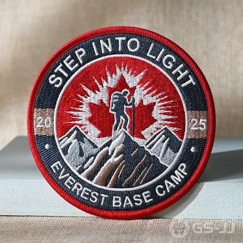 Step Into Light Everest Base Camp Custom Embroidered Patches Step Into Light Everest Base Camp Custom Embroidered Patches