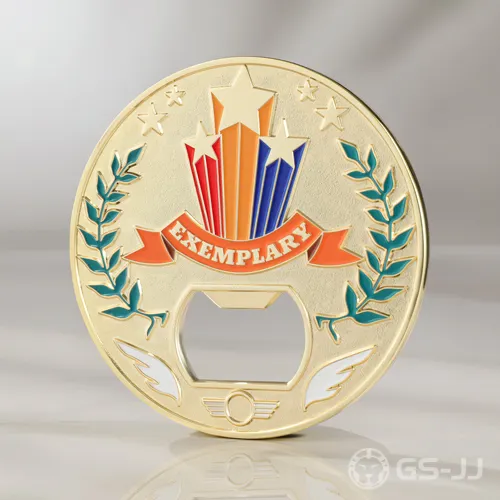 Gold Exemplary Award Bottle Opener Coin Gold Exemplary Award Bottle Opener Coin