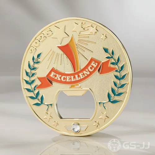 Gold Exemplary Award Bottle Opener Coin Gold Exemplary Award Bottle Opener Coin