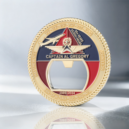 F-16 Pilot Legacy Commemorative Bottle Opener Coin