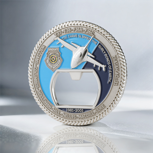 F-16 Pilot Legacy Commemorative Bottle Opener Coin