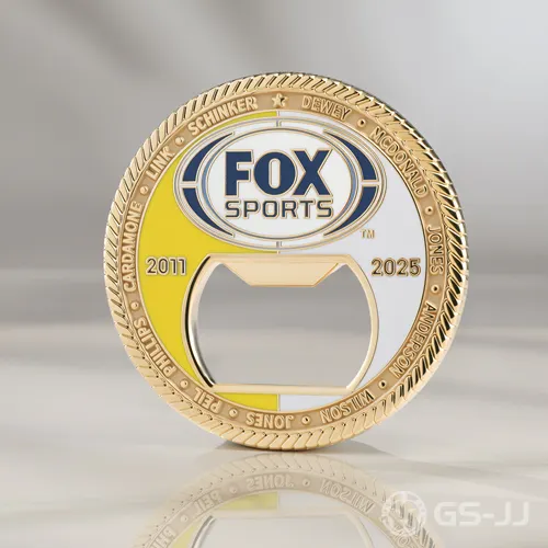 FOX Sports Legacy Bottle Opener Coin FOX Sports Legacy Bottle Opener Coin