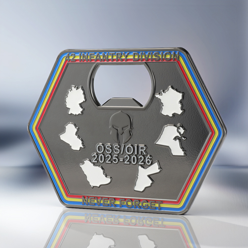 42nd Division Service Coin Bottle Opener