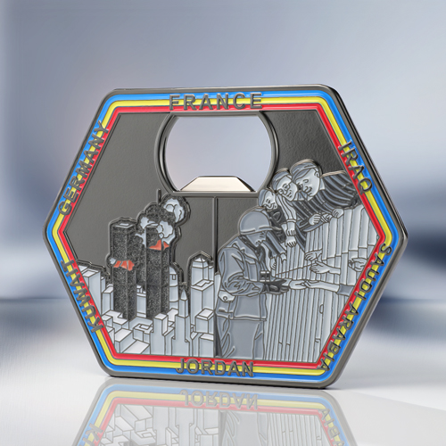 42nd Division Service Coin Bottle Opener