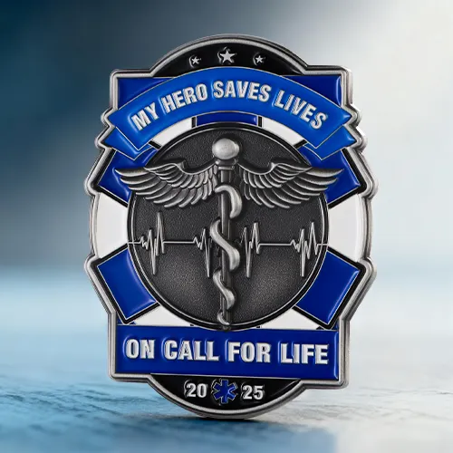 On Call For Life EMS Challenge Coins On Call For Life EMS Challenge Coins