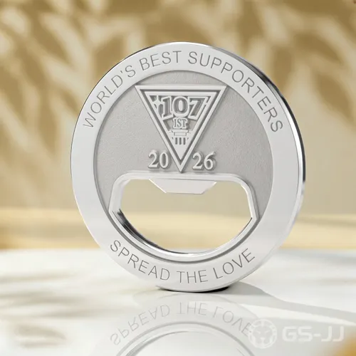 Team Spirit Commemorative Bottle Opener Coin Team Spirit Commemorative Bottle Opener Coin