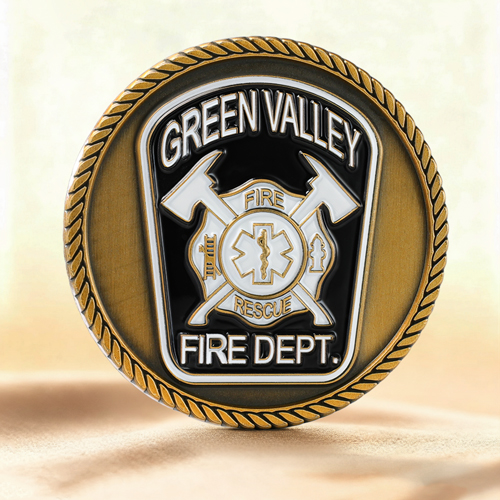 The Red Line Firefighter Challenge Coins