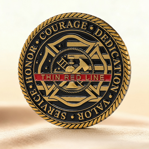 The Red Line Firefighter Challenge Coins